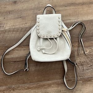 white mini backpack